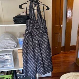 Silver, Grey, and Black Halter Dress (Donna Rico New York). Worn once.